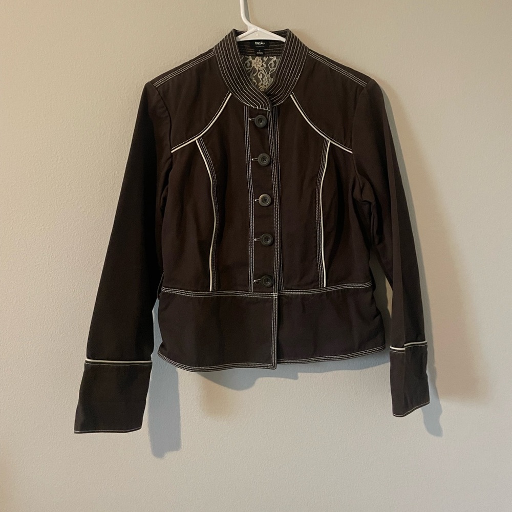 Y2k Large Mossimo Brown Jacket Statement Jacket - image 5
